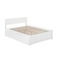 preview thumbnail 6 of 8, Orlando Full Platform Bed with Footboard & 2 Storage Drawers in White