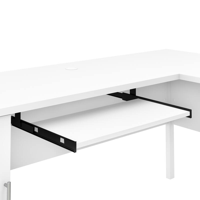 Bush Furniture Somerset 60W L Shaped Desk with Storage Hutch