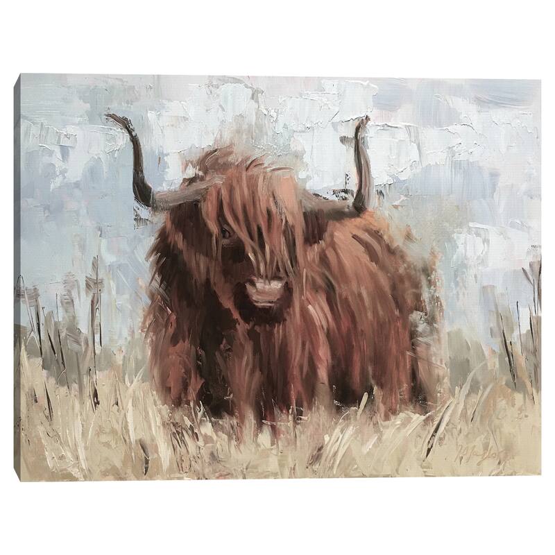Scottish Highland Bull B by Jennifer Stottle Taylor Canvas Art Print