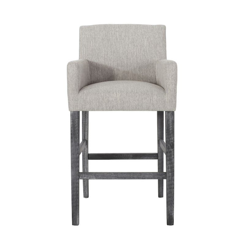 Upholstered 30.5 inch Counter Stools with Wood Base for Dining Room