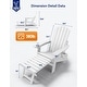 preview thumbnail 21 of 52, WINSOON Set of 2 HIPS Folding Adirondack Chair with Adjustable Backrest and Retractable Ottoman
