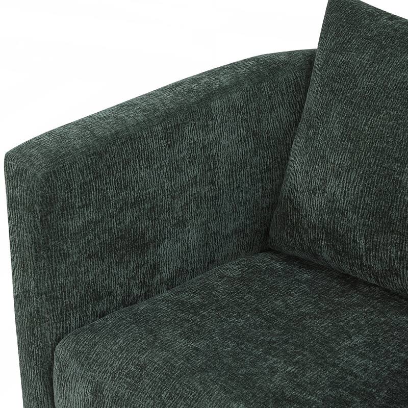 Performance Fabric Swivel Barrel Chair