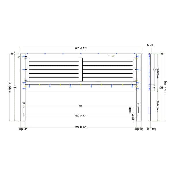 dimension image slide 0 of 4, Campagne Wood Headboard