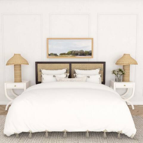 Hillsdale Furniture Serena Wood and Cane Panel Bed