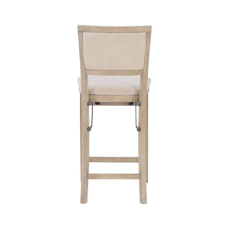 Ciara Folding Grey Wash Counter Height Bar Stool