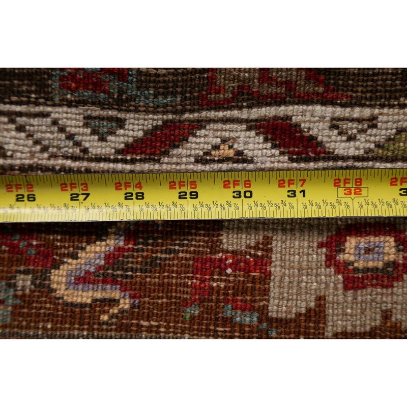 Vegetable Dye Geometric Anatolian Turkish Wool Area Rug Handmade - 3'9" x 6'7"