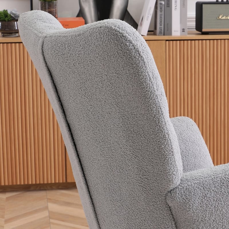 Rocking Chair Teddy Upholstered Glider Rocker