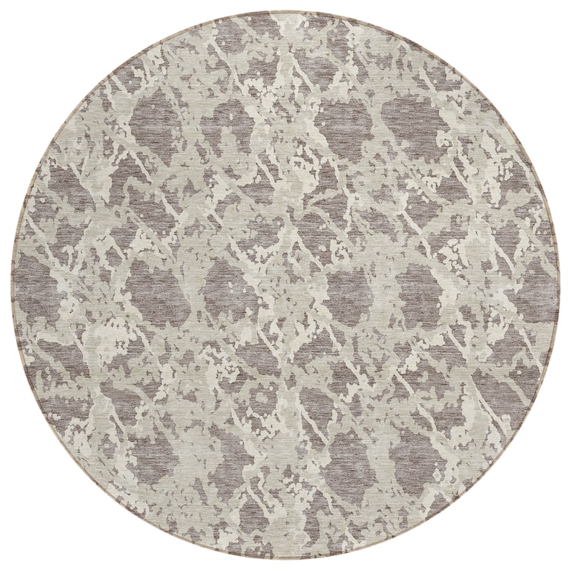 Machine Washable Indoor/ Outdoor Abstract Modern Chantille Rug