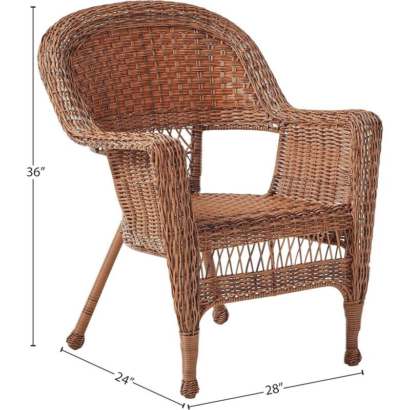 Outdoor Dining Set 5 Piece Patio Furniture Resin Wicker Table & Chairs