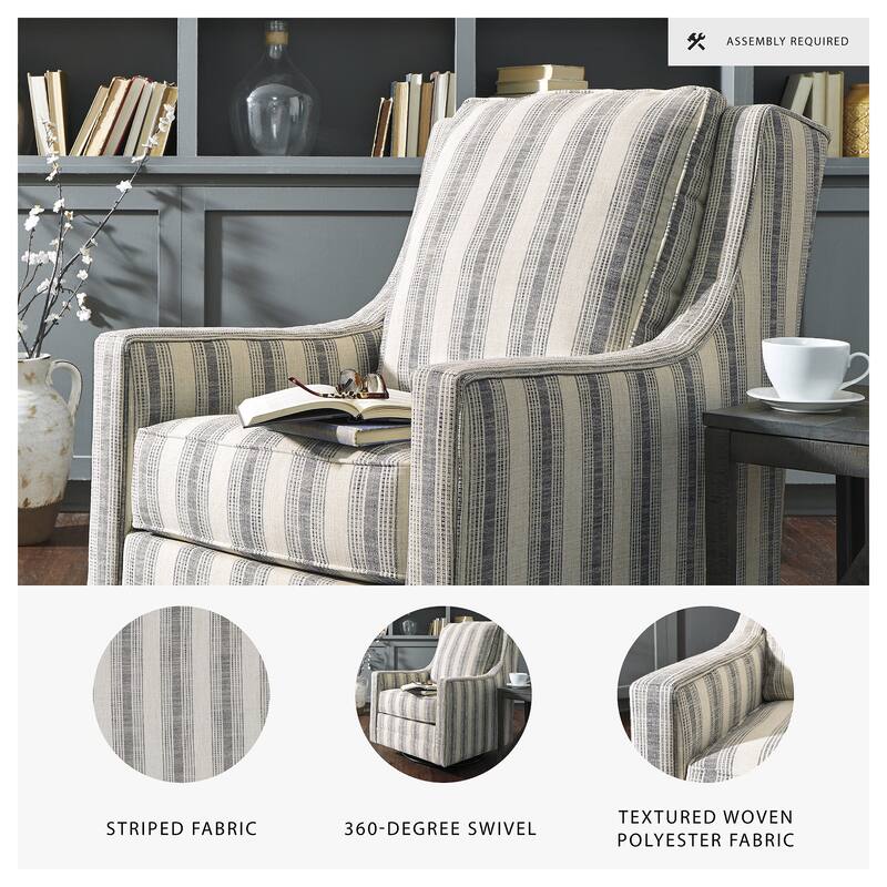 Kambria Contemporary Swivel Glider Accent Chair