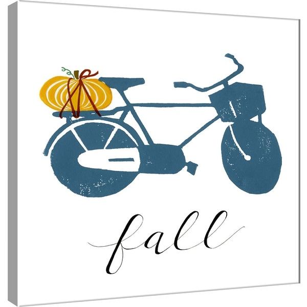 PTM Images 9-101201 PTM Canvas Collection 12" x 12" - "Fall Bikes" Giclee Pumpkin Cruiser Art Print on Canvas