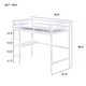 preview thumbnail 6 of 16, White Twin High Loft Bed with Safety Guardrail,Built-in desk,Ladder