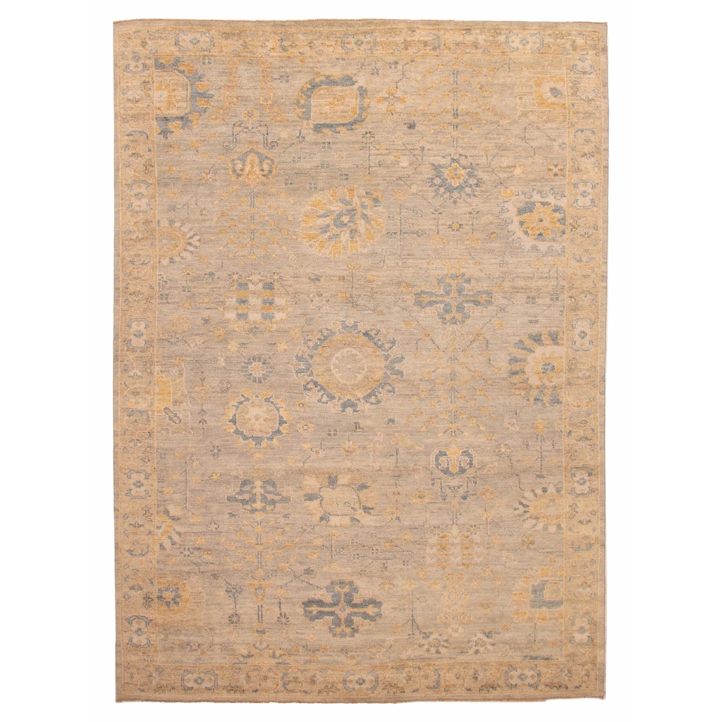ECARPETGALLERY Hand-knotted Jules Serapi Grey Wool Rug - 10'1 x 13'9