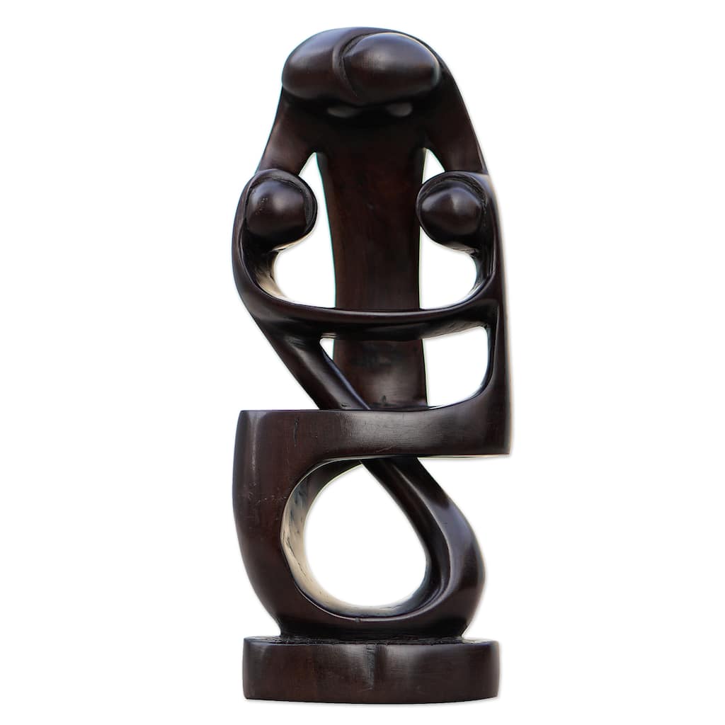 Novica Handmade Monarch Mother Ebony Wood Statuette