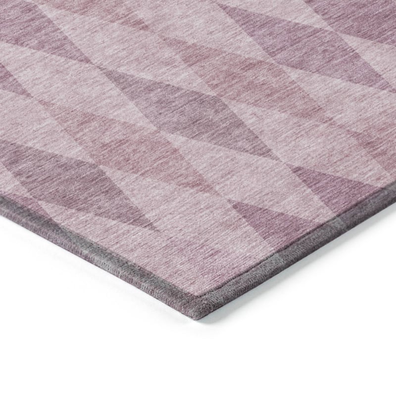 Machine Washable Indoor/ Outdoor Argyle Chantille Rug
