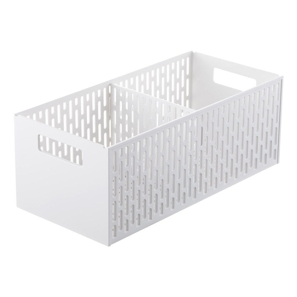 YBM Home Stackable Plastic Storage Bin with Lid, White - Bed Bath & Beyond  - 33213229