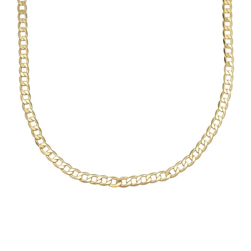 Victoria Townsend Gold Plated Flat Figaro Chain Link Necklace
