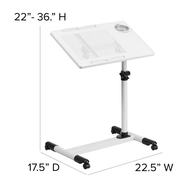 Adjustable Height Steel Mobile Computer Desk