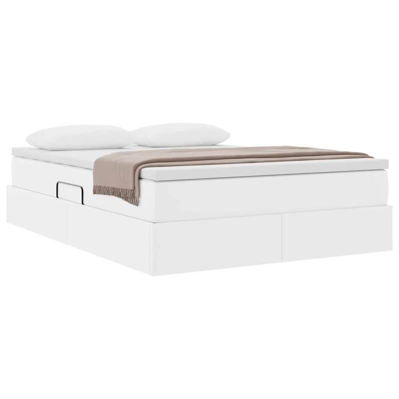vidaXL Storage Bed with Mattress in Faux Leather