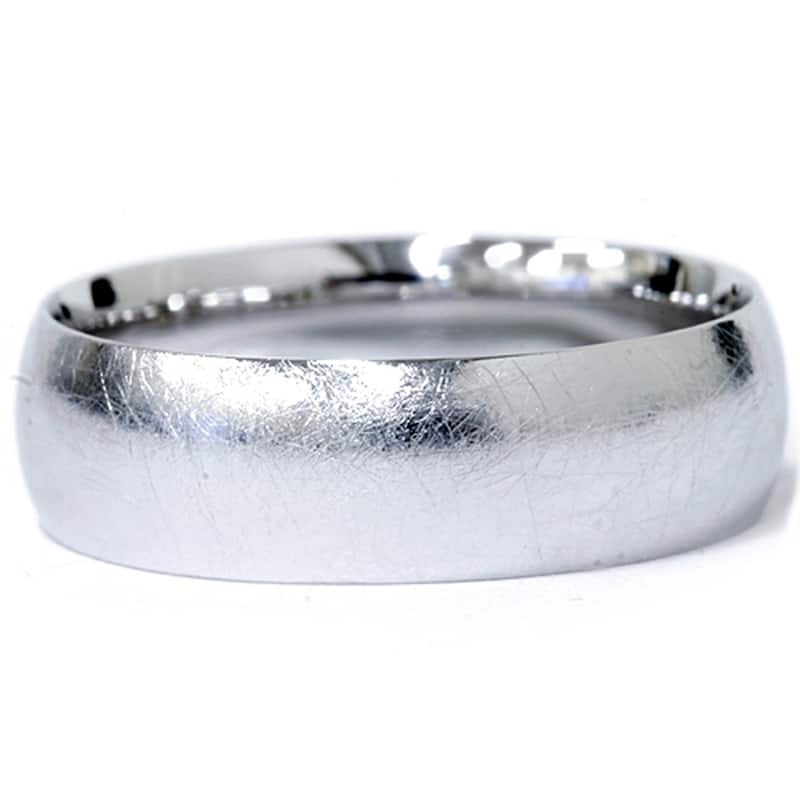 Mens 6mm Designer Finish Platinum Wedding Band