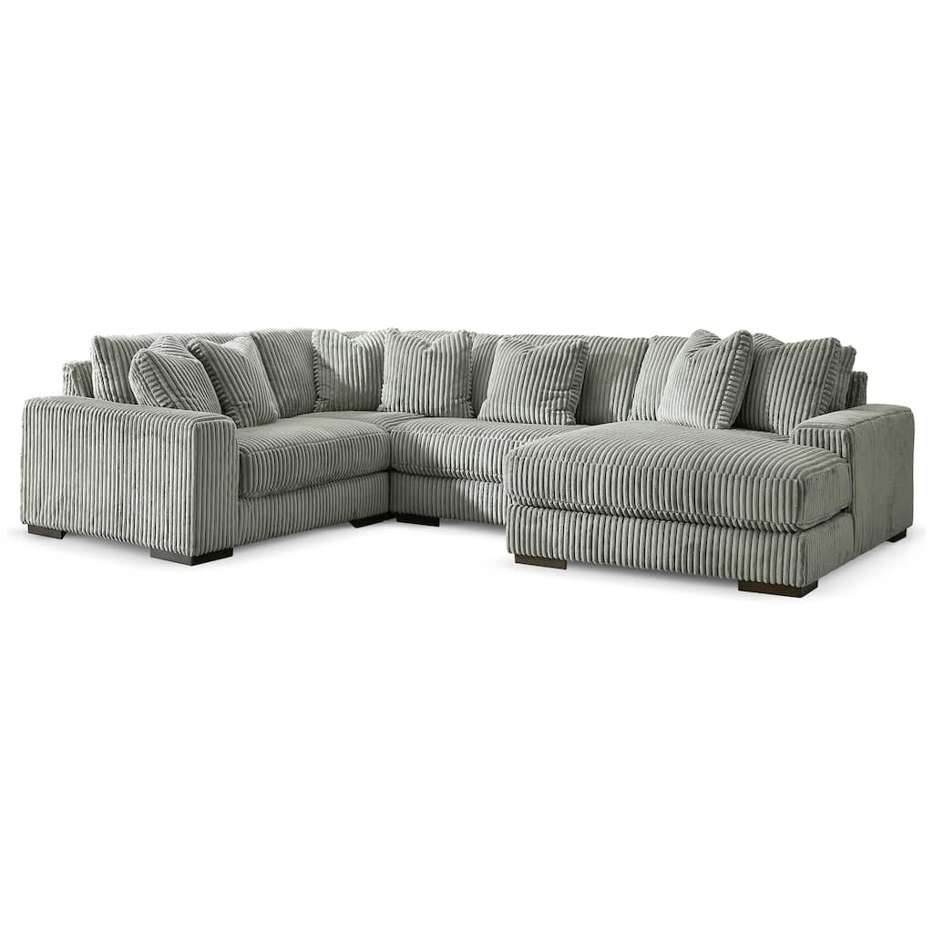 Signature Design by Ashley Lindyn 4-Piece Sectional with Chaise - 133"W x 92"D x 38"H