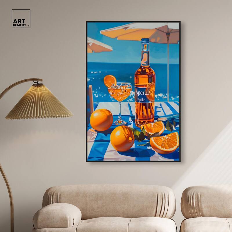 Coastal Aperol Canvas by Art Remedy