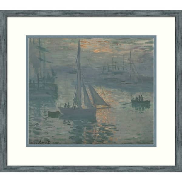 Framed Wall Art Print Sunrise Marine By Claude Monet 20 00 X 18 00 Inch Overstock 31177469