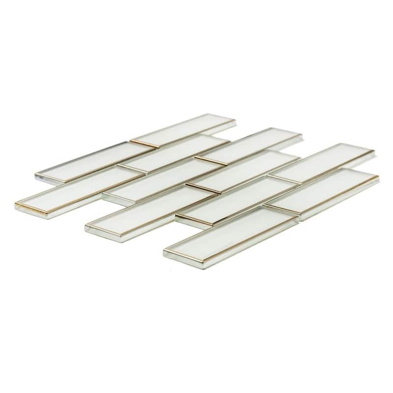 Athena 2x6 Glossy Glass Subway Mosaic Tile - Wall, Backsplash