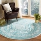 preview thumbnail 211 of 230, SAFAVIEH Adirondack Cheyenne Rustic Oriental Medallion Rug 6' Round - Ivory/Teal