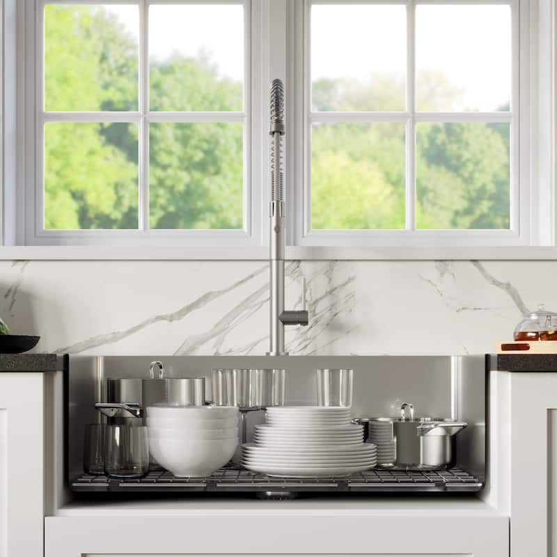 Karran 33" Top Mount Single Bowl Stainless Steel Kitchen Sink Kit