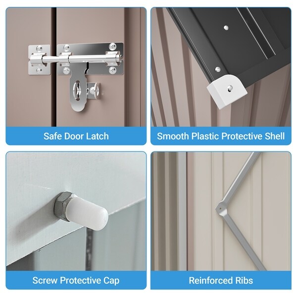 GDFStudio - Large Heavy Duty Rust-Resistant Metal Tool Storage