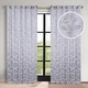 preview thumbnail 30 of 124, Superior Leaves Machine Washable Room Darkening Grommet Blackout Curtains, Set of 2 70" x 84" - Silver/Silver