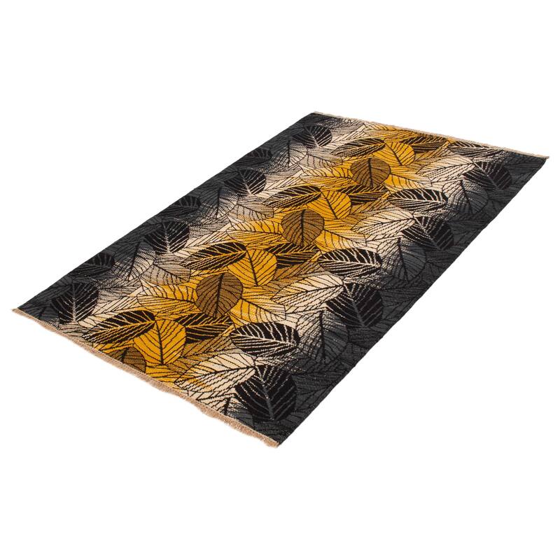 Ankara Grey, Gold Kilim 5'4" x 8'0" - 5'4 x 8'0