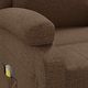preview thumbnail 8 of 6, vidaXL Massage Chair Brown Fabric - 27.6" x 36.6" x 38.6"
