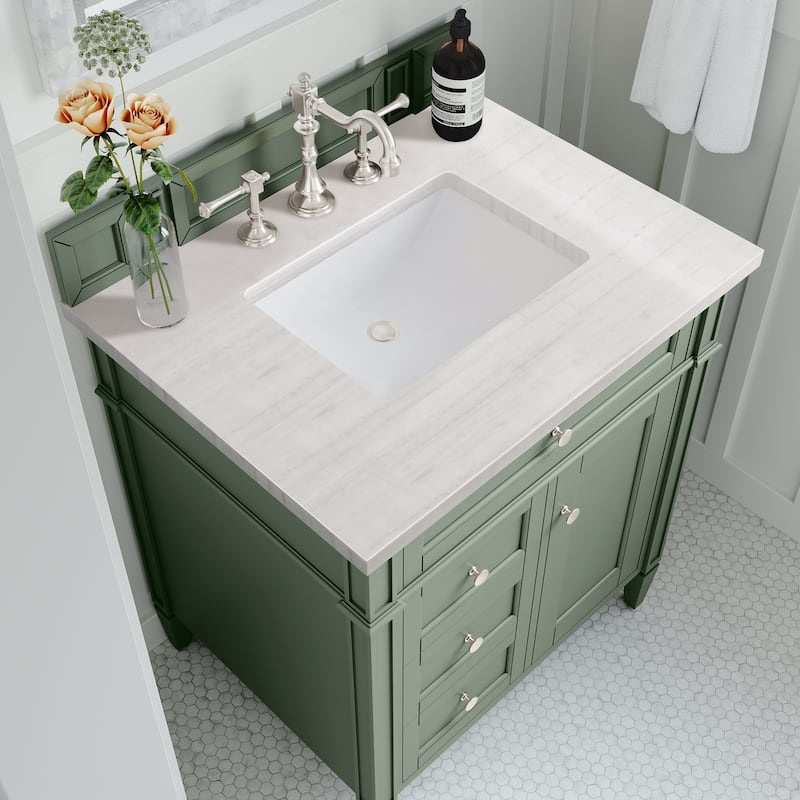 James Martin Vanities Brittany 30" Single Vanity, Smokey Celadon