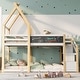 preview thumbnail 23 of 34, Twin House Bunk Bed with Stairs & Blackboards - Playful Design for Kids