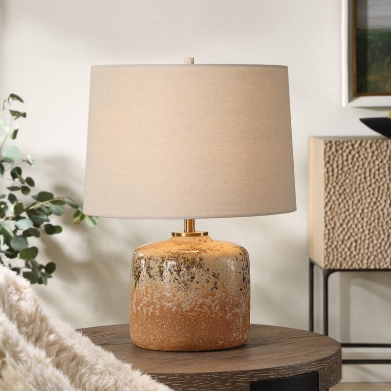 Uttermost Canyon Textured Table Lamp - 17.75" H X 13" W X 13" D