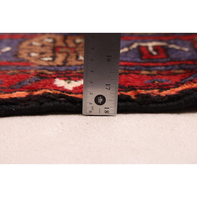 ECARPETGALLERY Hand-knotted Anadol Black, Red Wool Rug - 4'6 x 8'8