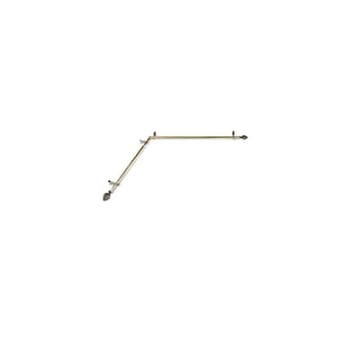 Asian Allure Curtain Rods & Hardware Set - Antique Brass Metal Rods with Connectors - M