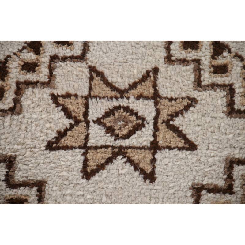 Natural Dye Tribal Anatolian Runner Rug Hand-knotted Wool Carpet - 3'3"x 11'11"