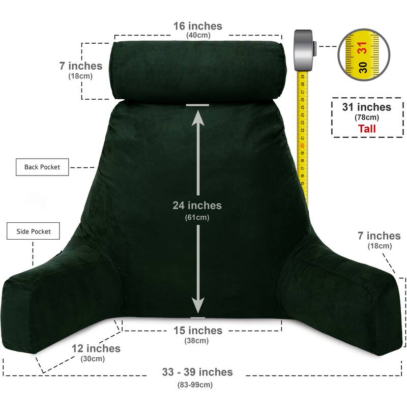 Husband Bedrest Micro-Suede Reading Pillow