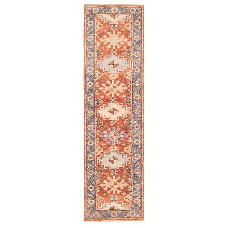 ECARPETGALLERY Hand-knotted Jules Serapi Dark Copper Wool Rug - 2'7 x 9'10