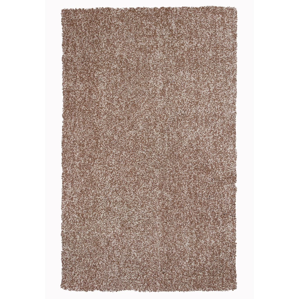 Domani Euphoria Plush Beige Heather Hand-Woven Shag Rug