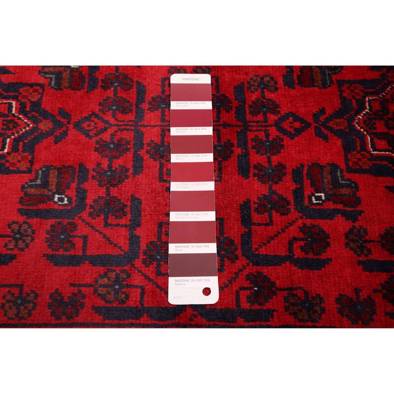 ECARPETGALLERY Hand-knotted Finest Khal Mohammadi Red Wool Rug - 4'1 x 6'1