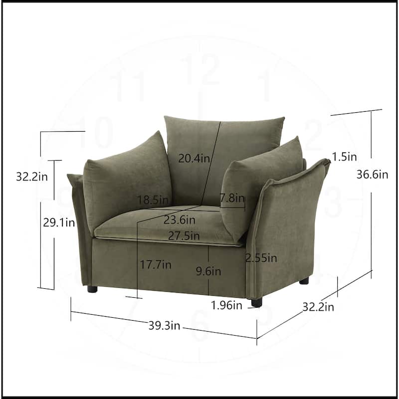 Chenille Oversized Sofa Lounge Chair