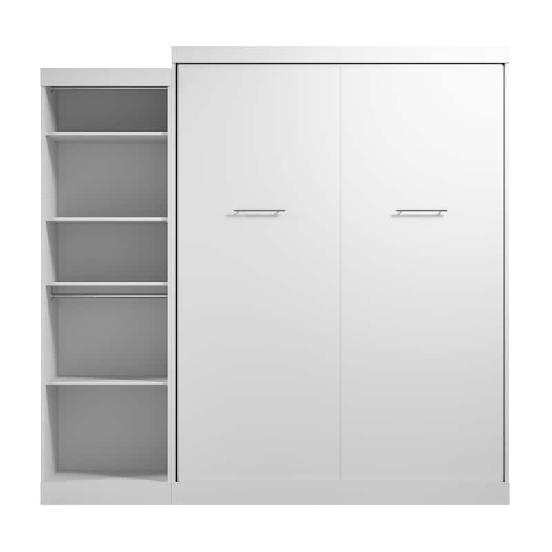 Nebula Queen Murphy Bed with Closet Organizer (90W) by Bestar