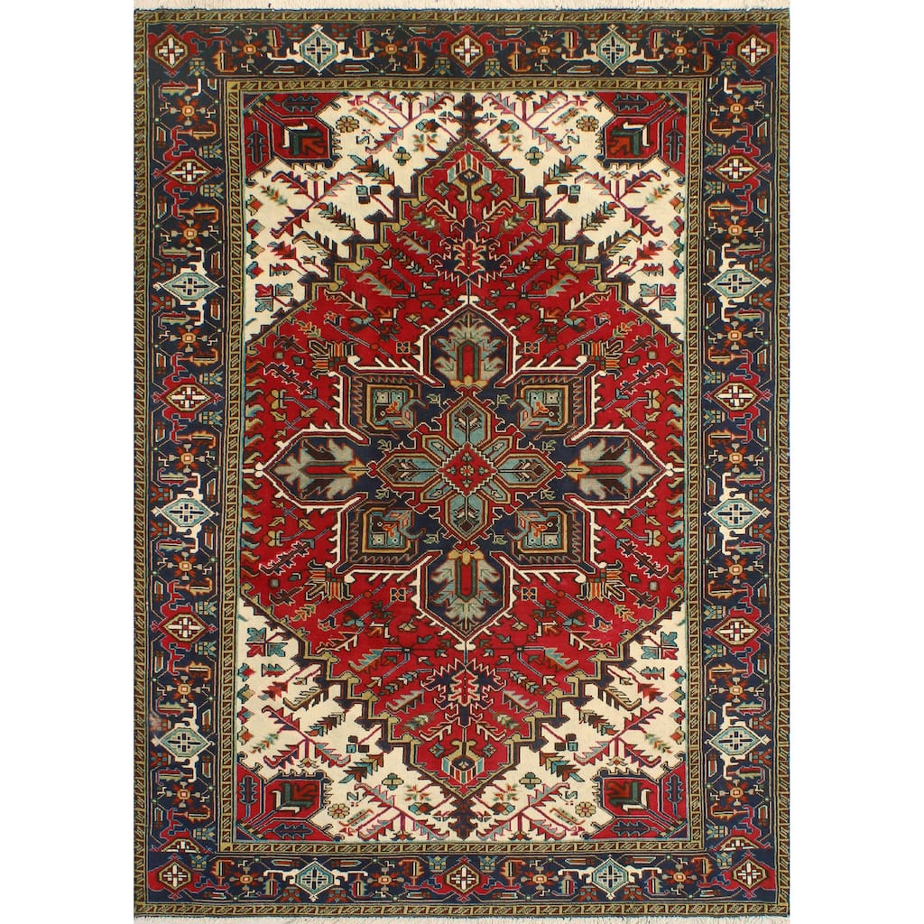 Fine Vintage Heriz Angie Red/Ivory Rug - 6'6" x 9'3"