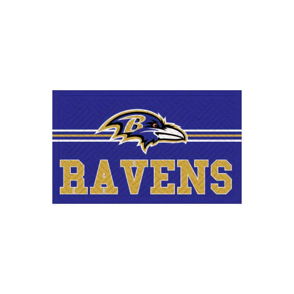 28 in. x 16 in. Embossed Mat, Cross Hatch, Baltimore Ravens