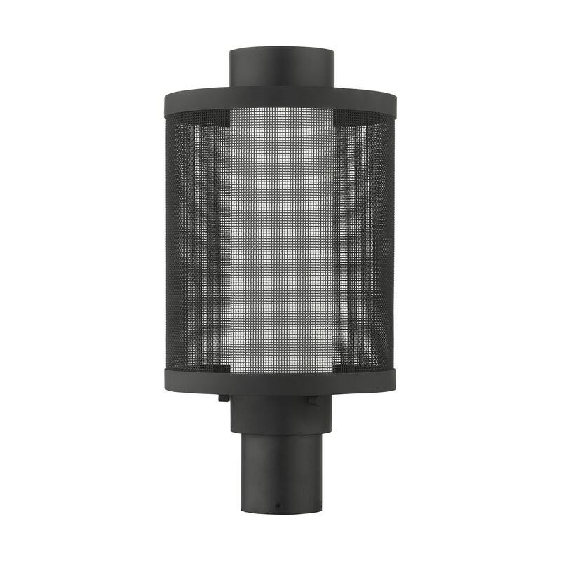 Livex Lighting 1 Light Textured Black Outdoor Post Top, 20686-14 - 9" Dia x 17.5" H