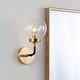 preview thumbnail 83 of 154, JONATHAN Y Bevin Contemporary Transitional Iron/Glass LED Vanity Light 1-Light - Black/Brass Gold